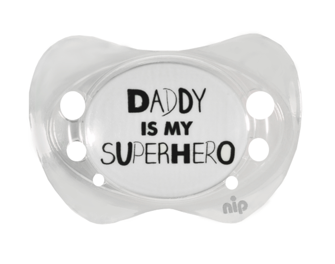nip Schnuller Limited Edition Daddy is my superhero kiefergerecht 0-6 Monate 